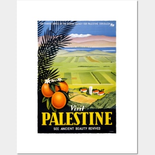 Vintage Travel Poster Palestine Posters and Art